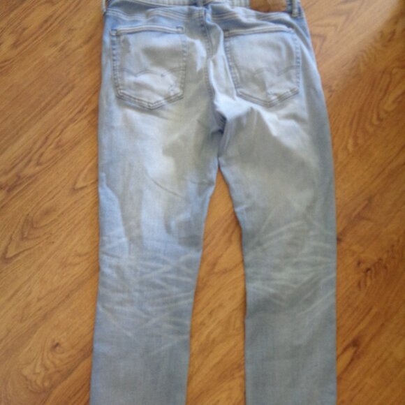 American Eagle Men's Airflex 360 Distressed Blue Jeans Denim 32 x 34 - Picture 3 of 7